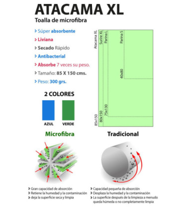 Atacama XL - Toalla de Microfibra
