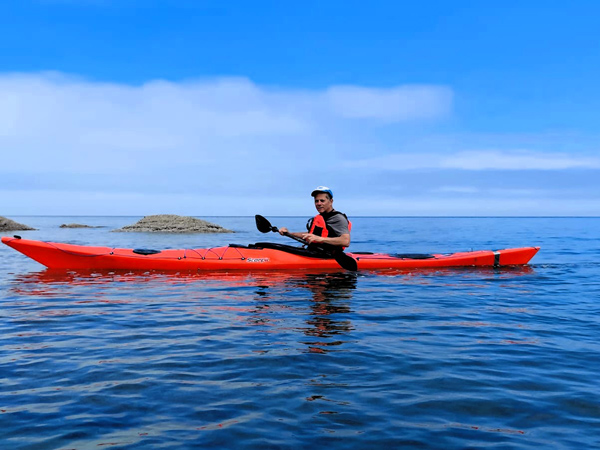 Renzo en Kayak